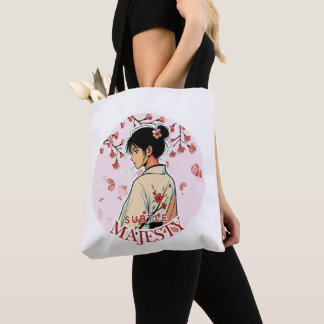 Majesty Anime Kimono Girl Cherry Blossom Tote トートバッグ