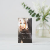 Majikdewの美容師のサロンのプロフェッショナル3.5" x 2.0 名刺 (スタンド正面)