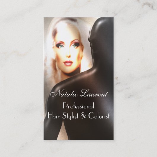 Majikdewの美容師のサロンのプロフェッショナル3.5" x 2.0 名刺 (正面)