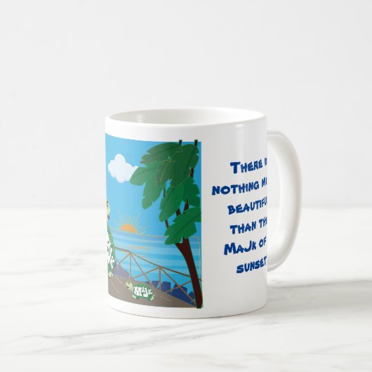 MaJk Turtle Coffee Mugの美しい夕日 コーヒーマグカップ (正面右)