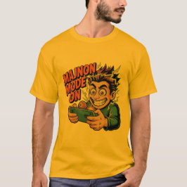 MAJNON MODE ON – Funny Gamer with 8‑Ball T Tシャツ