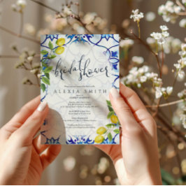 Majolicaタイルブライダルシャワー招待シチリア 招待状