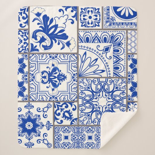 Majolica:ビクトリアンパッチワークのタイル模様。 シェルパブランケット (正面)