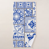 Majolica:ビクトリアンパッチワークのタイル模様。 バスタオル (バスタオル)