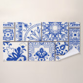 Majolica:ビクトリアンパッチワークのタイル模様。 バスタオル (バスタオル)