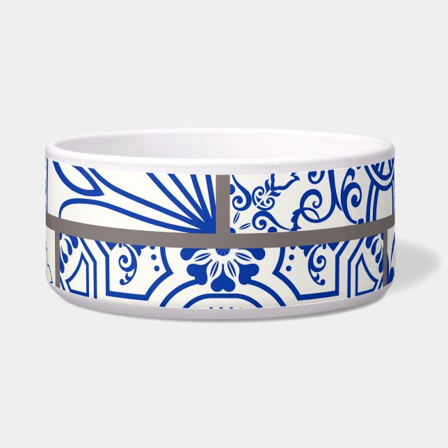 Majolica:ビクトリアンパッチワークのタイル模様。 ボウル (正面)