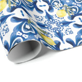 Majolica，レモン，シチリアのタイル，セラミックタイル ラッピングペーパー (ロールコーナー)