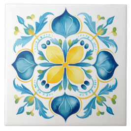 Majolica，青いタイル，シチリアのタイル，セラミックタイル タイル