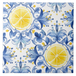 Majolica，青いタイル，シチリアのタイル，セラミックタイル タイル