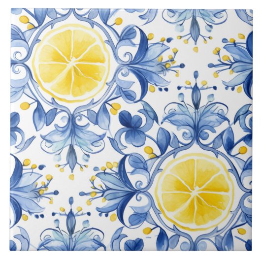 Majolica,青いタイル,シチリアのタイル,セラミックタイル タイル (正面)