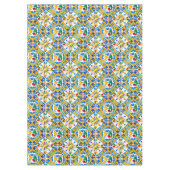 Majolica，青いタイル，シチリアのタイル，セラミックタイル テーブルクロス (正面)