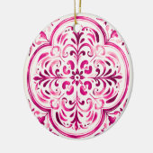 Majolica Rose セラミックオーナメント (左)