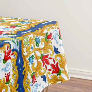 Majolica,Sicilian style,lemons   テーブルクロス
