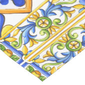 Majolica,Spanish tile ,mediterranean   ショートテーブルランナー (コーナー)