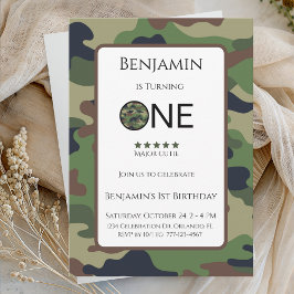 Major Cutie Birthday Invitation Kids Birthday Card 招待状