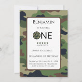 Major Cutie Birthday Invitation Kids Birthday Card 招待状 (正面)