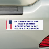 MAJOR GENERALのロバートHOWE バンパーステッカー (車上)