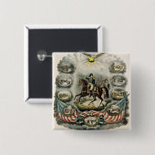 Major Generalウィリアム・ハリソン、c.1813 缶バッジ (正面&裏面)