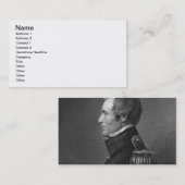 Major GeneralエドマンドペンドルトンGaines (1777-1849年) 名刺 (正面/裏面)