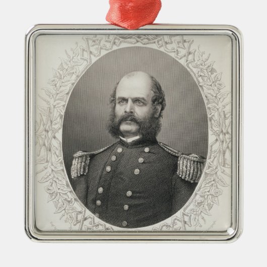 Major General Ambrose Everett Burnside メタルオーナメント (正面)