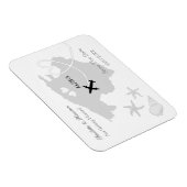 Majorcaスペイン結婚の目的地の日付を保存 マグネット (右側)