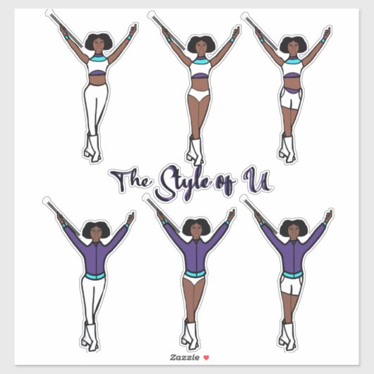 Majoretteクイックチェンジスタンプ(アクアグレープ2) シール (シート)