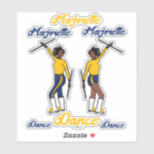 Majoretteスタンプ(ネイビー金ゴールド) C シール (シート)