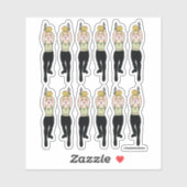 Majorette / ダンサー ステッカー Mint Black 2 シール (シート)