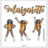 Majorette トリポーズ / オレンジダイヤモンド #1 シール (シート)