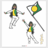 Majorette / Dancer/ Cheer / Flag Stickers WYG A シール (シート)