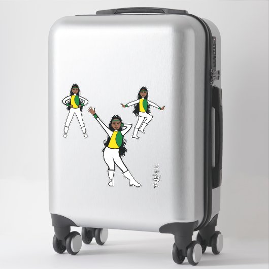 Majorette / Dancer/ Cheer / Flag Stickers WYG B シール (スーツケース)