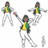 Majorette / Dancer/ Cheer / Flag Stickers WYG B シール (正面)