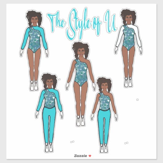 Majorette / Dancer Quick Change Stickers Carribean シール (シート)