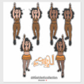Majorette / Dancer Quick Change Stickers Orangex2 シール (シート)