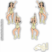 Majorette / Dancer Stickers金ゴールド王冠#2 シール (正面)