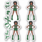 Majorette / Dancer Stickers Evergreen 2 シール (正面)