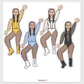 Majorette / Dancer Sticker's Satin Sture YBWB #2 シール (シート)