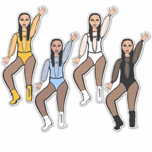 Majorette / Dancer Sticker's Satin Sture YBWB #2 シール (正面)