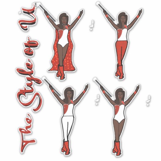 Majorette Sparkleステッカー(火) シール (正面)