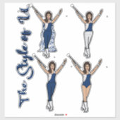 Majorette Sparkleステッカー(Azul Spark) シール (シート)