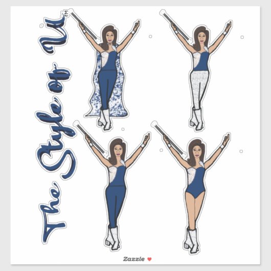 Majorette Sparkleステッカー(Azul Spark) シール (シート)