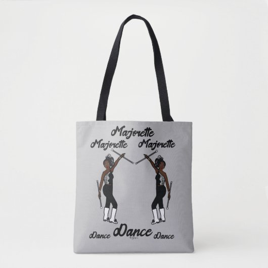 Majorette Tote ブラック シルバー トートバッグ (正面)