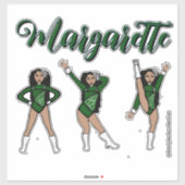 Majorette Tri- ポーズ / グリーンダイヤモンド #2 シール (シート)