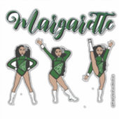 Majorette Tri- ポーズ / グリーンダイヤモンド #2 シール (正面)
