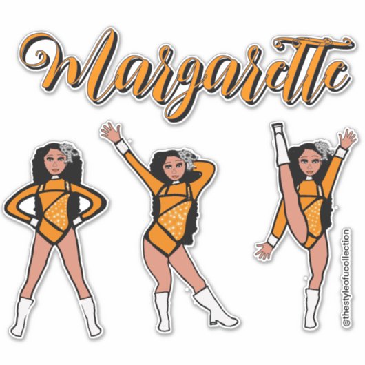 Majorette Tri-Pose / オレンジダイヤモンド #2 シール (正面)