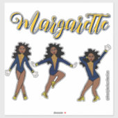 Majorette Tri-Pose ブルー/イエロー ダイヤモンド #1 シール (シート)