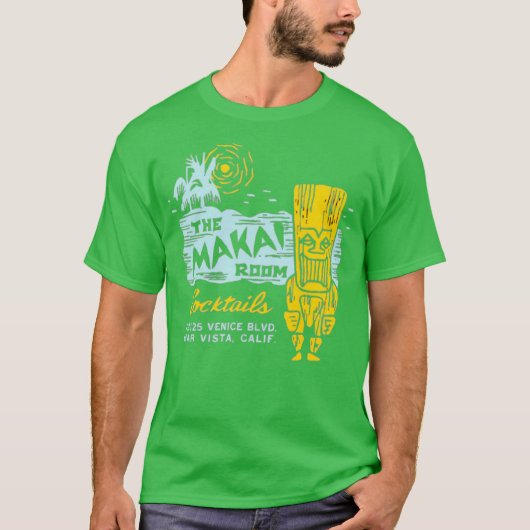 Makai Room - ロサンゼルス - ビンテージ・ティキバー Tシャツ (正面)