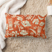 Makapuuのビーチのハワイのろうけつ染めのLumbarの枕 ランバークッション (ブランケット)