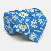 Makapuuのビーチのハワイの熱帯Tikiのろうけつ染め ネクタイ (ロール)