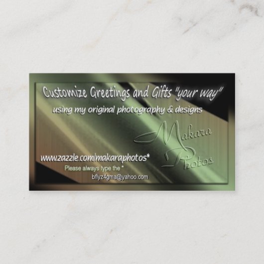 MakaraPhotosのグラフィックは名刺を設計しました 名刺 (正面)